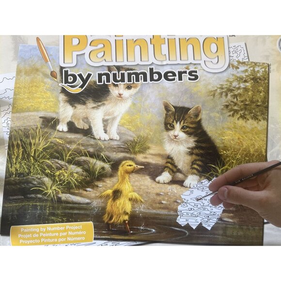 Royal & Langnickel Painting by Numbers Kittens Ducklings Kit PJL33-3T New Sealed - Picture 2 of 5